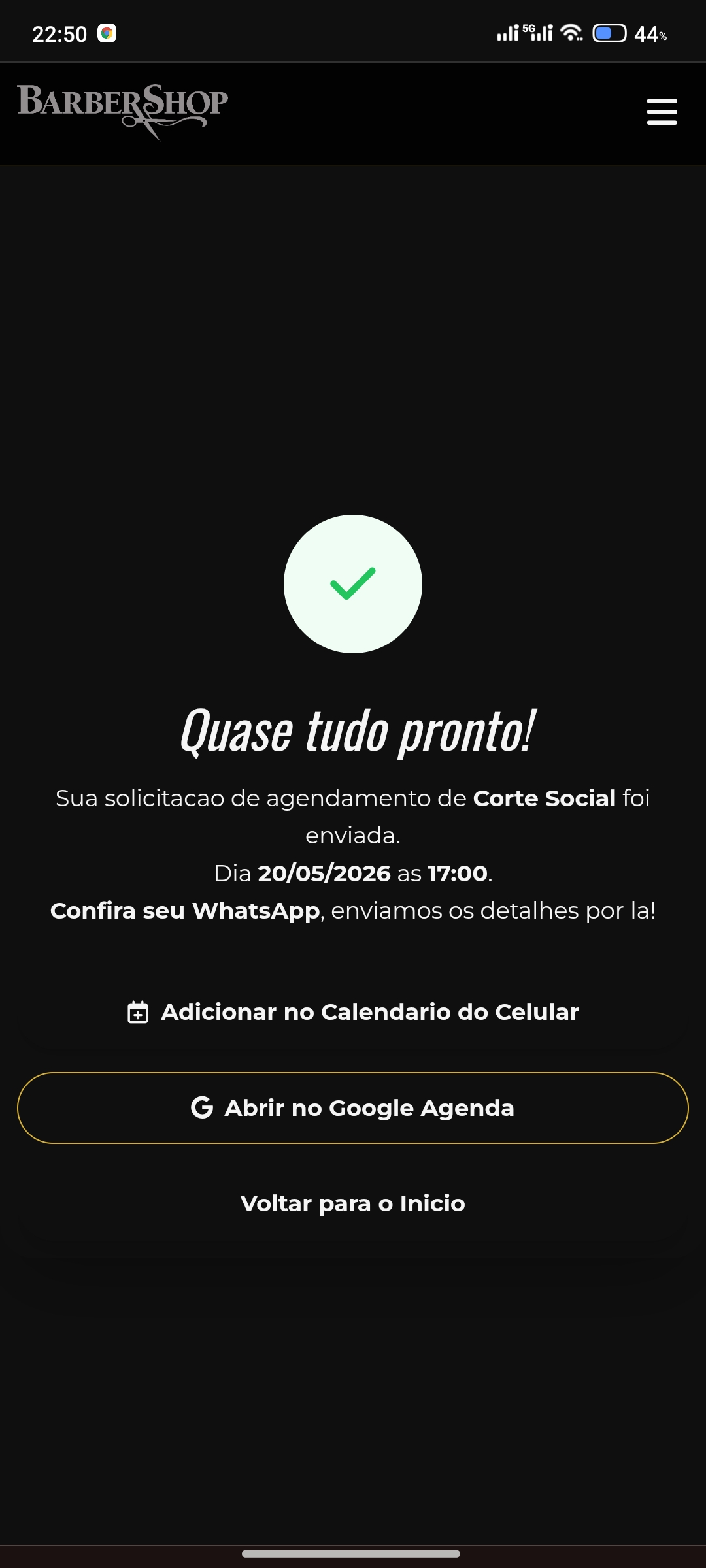 Tela do sistema